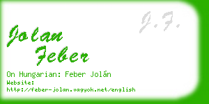 jolan feber business card